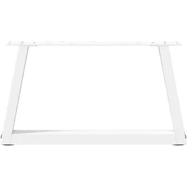 vidaXL Couchtischbeine V-Form 2 Stück Weiß 50x(30-31,3) cm Stahl