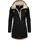 Ragwear Damen warme Teddyjacke lang Fleecemantel mit Kapuze Letti Teddy-Fleece YOUMODO Black Gr. 5XL - 5XL