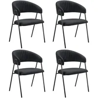 Tectake tectake® Armlehnstuhl, Webstoff, gepolstert, schlanke Stahlbeine, 60 x