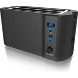 Arendo Langschlitz-Toaster schwarz