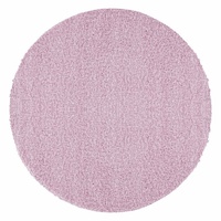 Hochflor-Teppich Unicolor - Einfarbig, Carpettex, Rund, Höhe: 30 mm, Modern Kurzflor Teppich Wohnzimmer Abstrakt Design Rosa Pflegeleicht rosa 200 cm x 200 cm x 30 mm