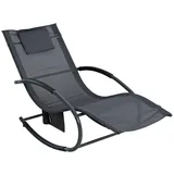 Estexo Sonnenliege 140 x 65 x 85 cm Grau