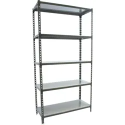 SimonRack Simonclick schraubenloses Metallregal 5 Böden. Farbe ANTHRAZIT/VERZINKT 2000x1100x500 mm