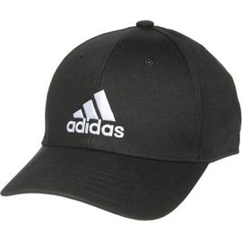 adidas Cap, Baseball Cotton Twill Kappe, Black/Black/White, OSFM,