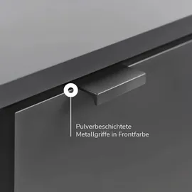 mokebo Sideboard oder Kommode Die Elegante TV Schrank oder Schubladenschrank in Anthrazit Schwarz