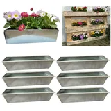 Hossi's Wholesale Balkonkasten 38 x 13 x 9 cm Silber