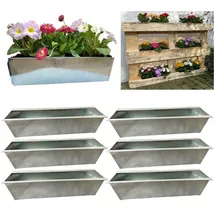 Hossi's Wholesale Balkonkasten 38 x 13 x 9 cm Silber