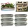Hossi's Wholesale Balkonkasten 38 x 13 x 9 cm Silber