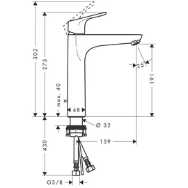Hansgrohe Focus 190 Einhandmischer chrom 31608000