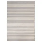 Steffensmeier Outdoorteppich, Grau, Textil, Gestreift, Rechteckig, 133x190 cm wasserabweisend, Teppiche & Böden, Teppiche, Outdoorteppiche
