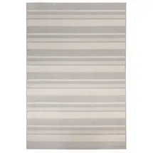 Steffensmeier Outdoorteppich, Grau, Textil, Gestreift, Rechteckig, 133x190 cm wasserabweisend, Teppiche & Böden, Teppiche, Outdoorteppiche