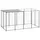 vidaXL Hundezwinger 2,42 m2 Stahl Silber