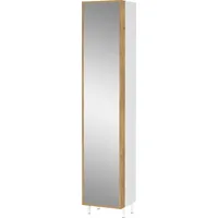 Germania GW-Topeka Hochschrank 39 x 195 cm Weiß/Eiche Glas
