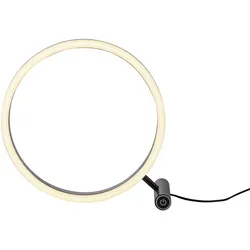 LED Tischleuchte, rund, anthrazit, dimmbar, modern, Design