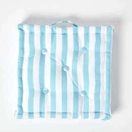 Homescapes Kissenbezug Gestreift 50 x 50 cm Blau
