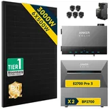 Anker Solix Power Dock Balkonkraftwerk 3000W mit Speicher – inkl. anker solix Solarbank 3 E2700 Pro & BP2700X2