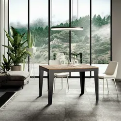 Itamoby Ausziehbarer Tisch 90x180/284 cm Gestell Flame Evolution Eiche Natur Anthrazit