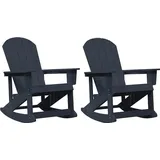 Adirondack Schaukelstühle 2 pcs Marineblau HDPE - Blau