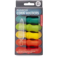 Kikkerland - RAINBOW CORN HOLDERS S/6 (CU304)