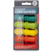 Kikkerland Rainbow Corn Holders S/6 (CU304)