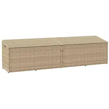 vidaXL Garten-Auflagenbox Beige 220x50x58 cm Poly Rattan