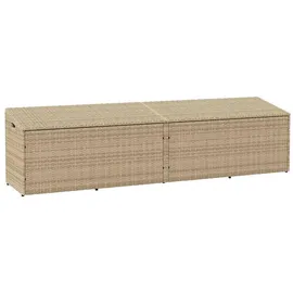 vidaXL Garten-Auflagenbox Beige 220x50x58 cm Poly Rattan