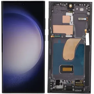 Gugxiom 6,8 2X Original für S23 Ultra, LED-LCD-Display Touchscreen-Digitizer-Baugruppe S23ultra 5G SM S918B LCD-Bildschirm-Ersatz mit Rahmen, 6,7-Zoll-Display