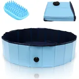 Jopassy Hundepool Faltbarer Hundebadewanne Badewanne Schwimmbecken für Hunde Hundebad Größe M (120 cm Durchmesser / Höhe 30 cm)