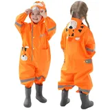 Kinder Regenponcho Kleinkind Regenmäntel Jungen Mädchen Wasserdichte Overall Einteilig Regenjacken Netter Cartoon Regenbekleidung Outdoor