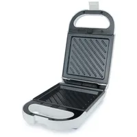 KORONA 47020 Sandwichmaker 3 in 1 3 wechselbare Plattensets mit Antihaftbeschichtung 1. Sandwichplat, Toaster, Weiss