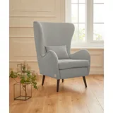 Home Affaire Sessel HOME AFFAIRE "Salla auch in Fellimitat und Feincord, viele Bezugsarten, Ohrensessel", grau, H:118cm T:94cm, Samtcord (92% Polyester 8% Polyamid);Struktur (100% Polyester);Struktur Hahnentritt (100% Polyester);Struktur fein (100%