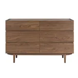 miliboo Kommode mit 6 Schubladen 120 cm Braun