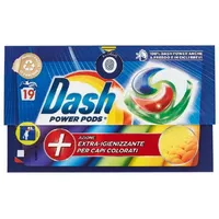 Dash Power Pods Lavatrice Ecodosi 19 Pz.Extra Igienizzante Capi Colorati