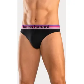 bruno banani String, (Packung, 5 St.), mit Streifen Logo Webbund Bruno Banani schwarz-blau, schwarz-pink, schwarz-mint, schwarz-gelb, schwarz-grau