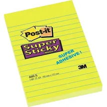 Post-it Haftnotizen Super Sticky Notes, 102x152 mm)
