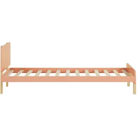 Homestyle4u Kinderbett 90 x 200 cm Kiefer massiv rosa