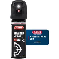 ABUS Abwehrspray LED zur Tierabwehr - hochwirksames Pfefferspray mit integrierter LED-Leuchte - zur Selbstverteidigung bei Tierangriffen - bis zu 5 m Reichweite - sprüht auch über Kopf