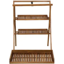 Siena Garden Caruna Tablett Tisch 45 x 70 x 91 cm braun klappbar
