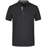 James & Nicholson Poloshirt Plain JN964" - James & Nicholson Black/Black-White S"