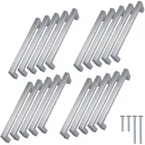 Stahlia Möbelgriffe Edelstahl 96mm Lochabstand (20 Stück) Schrankgriffe Edelstahl gebürstet Küchengriffe Schubladengriffe Griffe Möbel Griffe für Küchenschränke