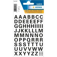Herma Buchstaben Aufkleber A-Z schwarz 10 mm 74 Stück