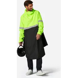 Fahrrad Regenponcho City 560 Sichtbarkeit Tag und Nacht schwarz/neongelb fluoreszierendes Gelbgrün|rauchschwarz XL/2XL