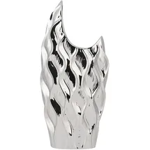 Beliani Dekovase Haluza Steinzeug 35 cm