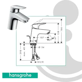 Hansgrohe Logis 70 Einhandmischer chrom 71071000