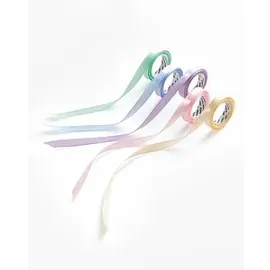 Folia Geschenkband PASTELL satiniert pink, orange, gelb, grün, blau 10,0 mm x 4,0 m