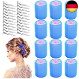 OLRWSLG 60 Stück Selbsthaftend Haftwickler Klassische Lockenwickler Aufheizbar Lockenwickler SelbstGriff Haar Roller Set Frisuren Haftwickler mit Haarspange für Damen, Männer und Kinder (44 mm, 30 mm, 20 mm)