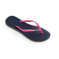 HAVAIANAS SLIM BRASIL LOGO, NAVY BLUE, 378/ 39-40(EU)