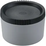 Rösle Dressingdose FLEXX 2GO 0,05 L rund, Silikon mit Schraubdeckel, für Transport von Dressings und Saucen, grau/schwarz