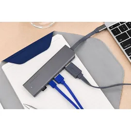 Allocacoc Docking HUB USB C Grau für vielseitige Anschlussmöglichkeiten