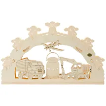 Saico Original Saico Lichterbogen LED 3D Agrar Holz 52 warmweiß, natur Lichterbogen